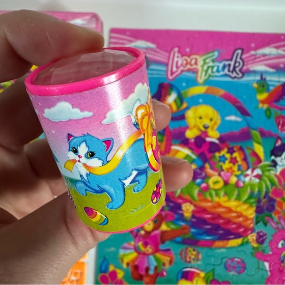 Vintage Lisa Frank Easter 108 Pc Puzzle Bear Dog Panda + Stencils, Kaleidoscope - Picture 4 of 7